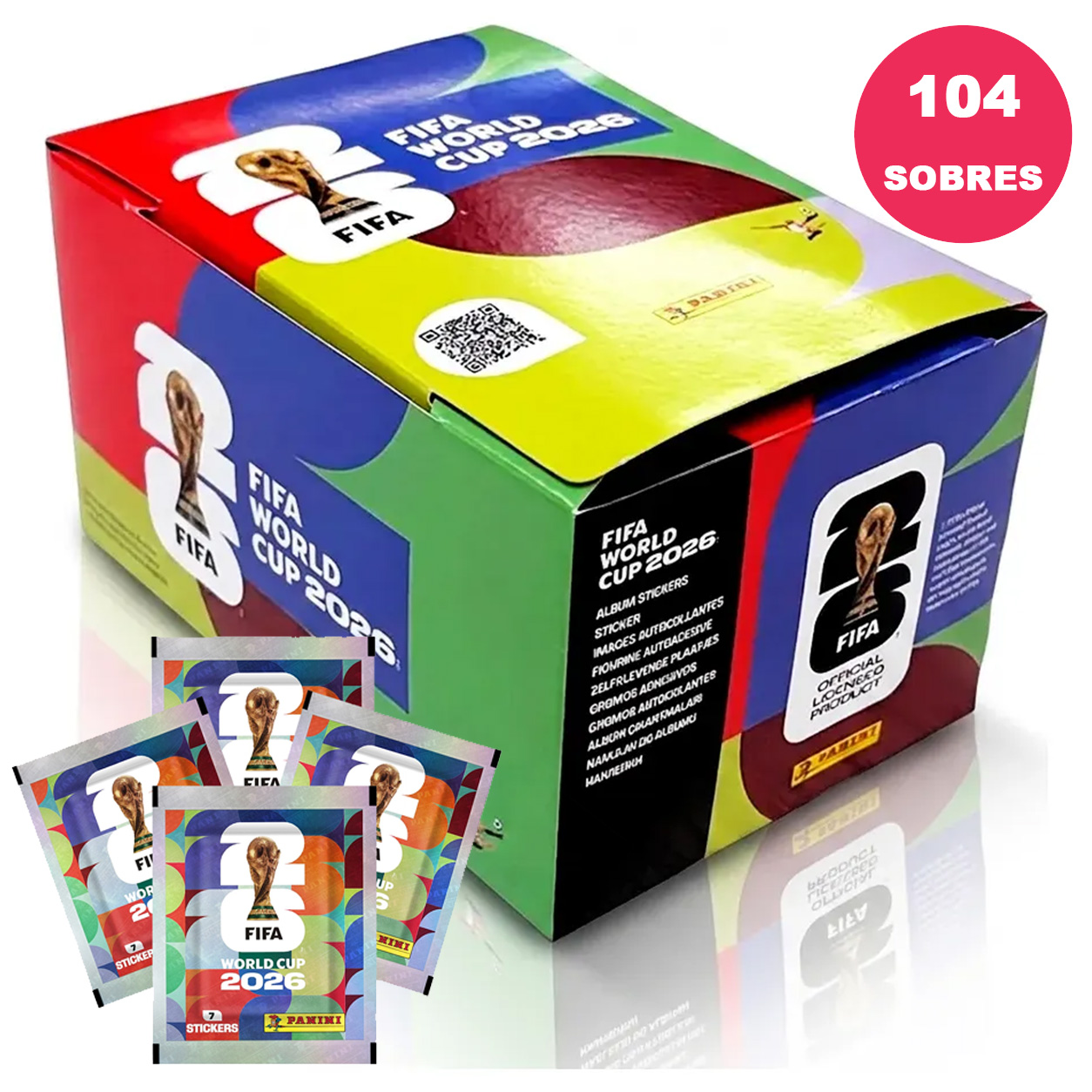 CAJA DE 104 SOBRES DE FIGURITAS MUNDIAL 2026