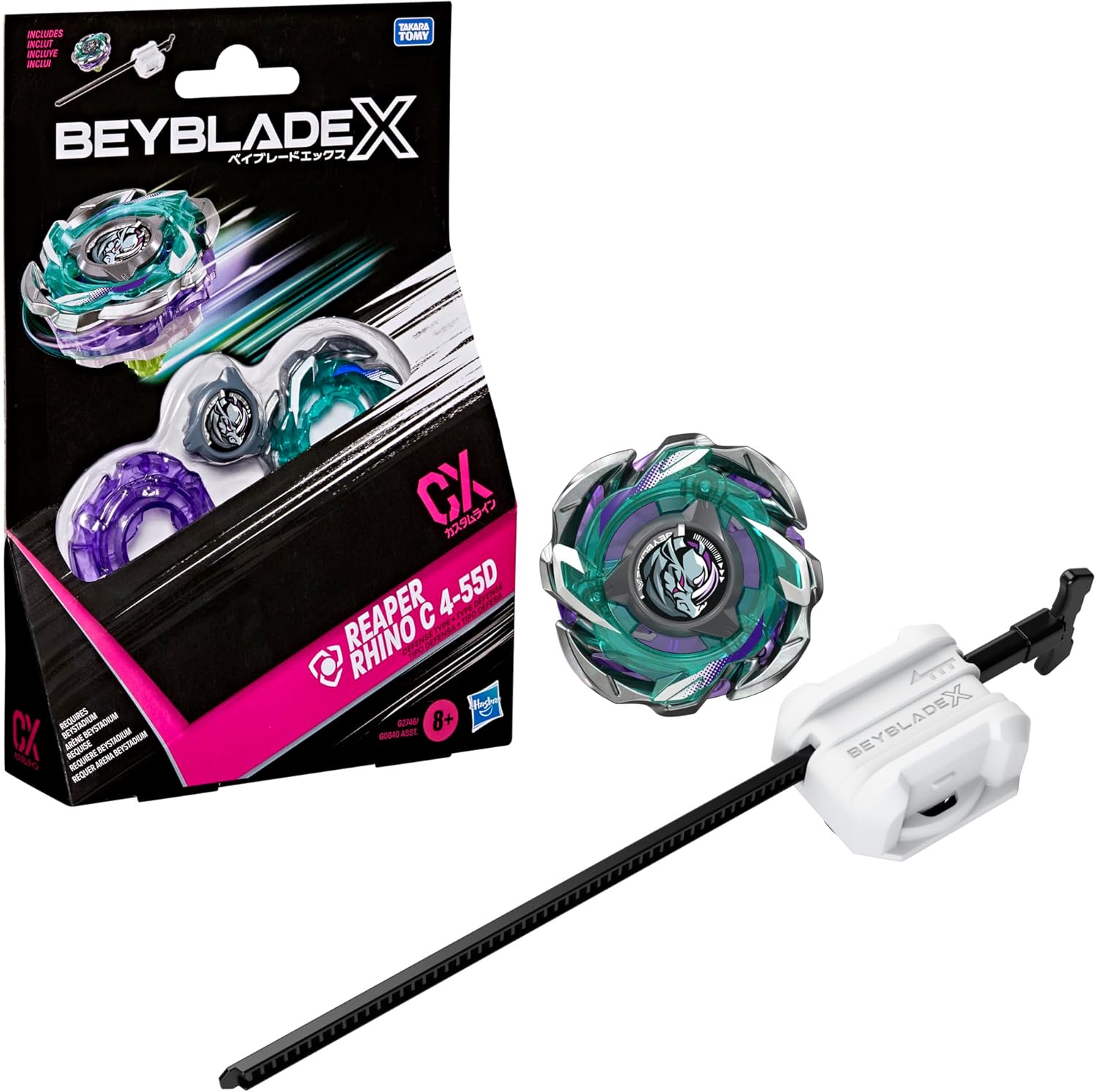 Beyblade X - Reaper Rhino C 4-55D CX, Tipo Defensa