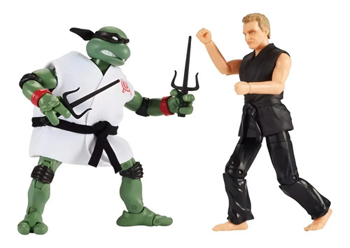 Figura Articulada Raphael Vs John Kreese Tortugas Ninja Cobra Kai Playmates