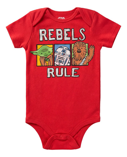 Body Para Bébe De Star Wars - Rebels Rule Rojo 24 Meses