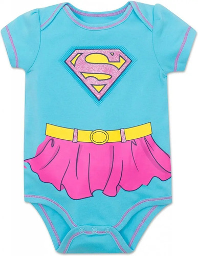 Justice League! Body Supergirl Celeste/ Rosa 0-3 Meses Lisa