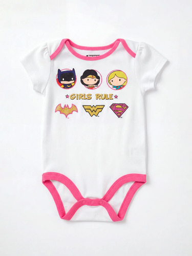 Body De Bebes Liga De La Justicia - Super Girls Rosa 18 Meses Lisa