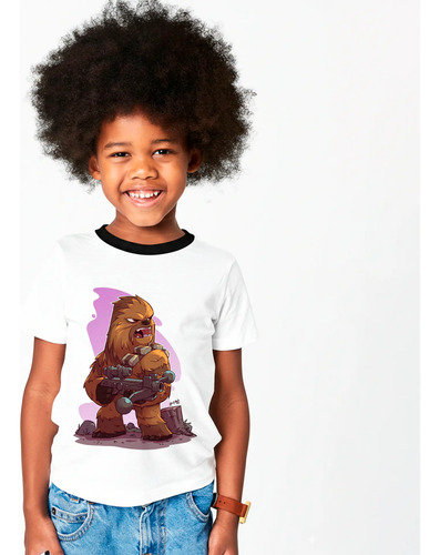 Star Wars! Camiseta Bebé Estampada Chewbacca